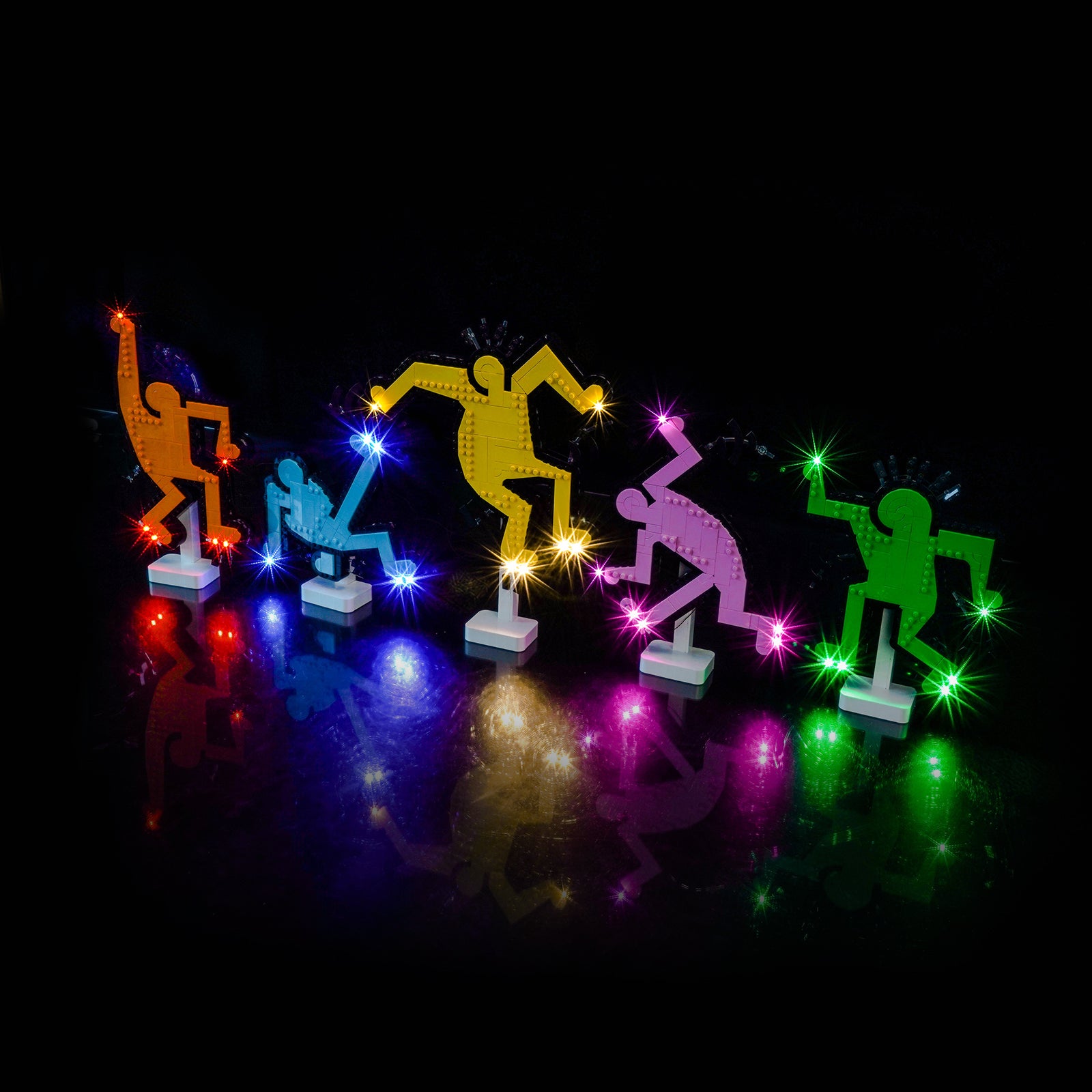 Kit d'éclairage BrickBling pour LEGO Art Keith Haring – Figurines dansantes 31216