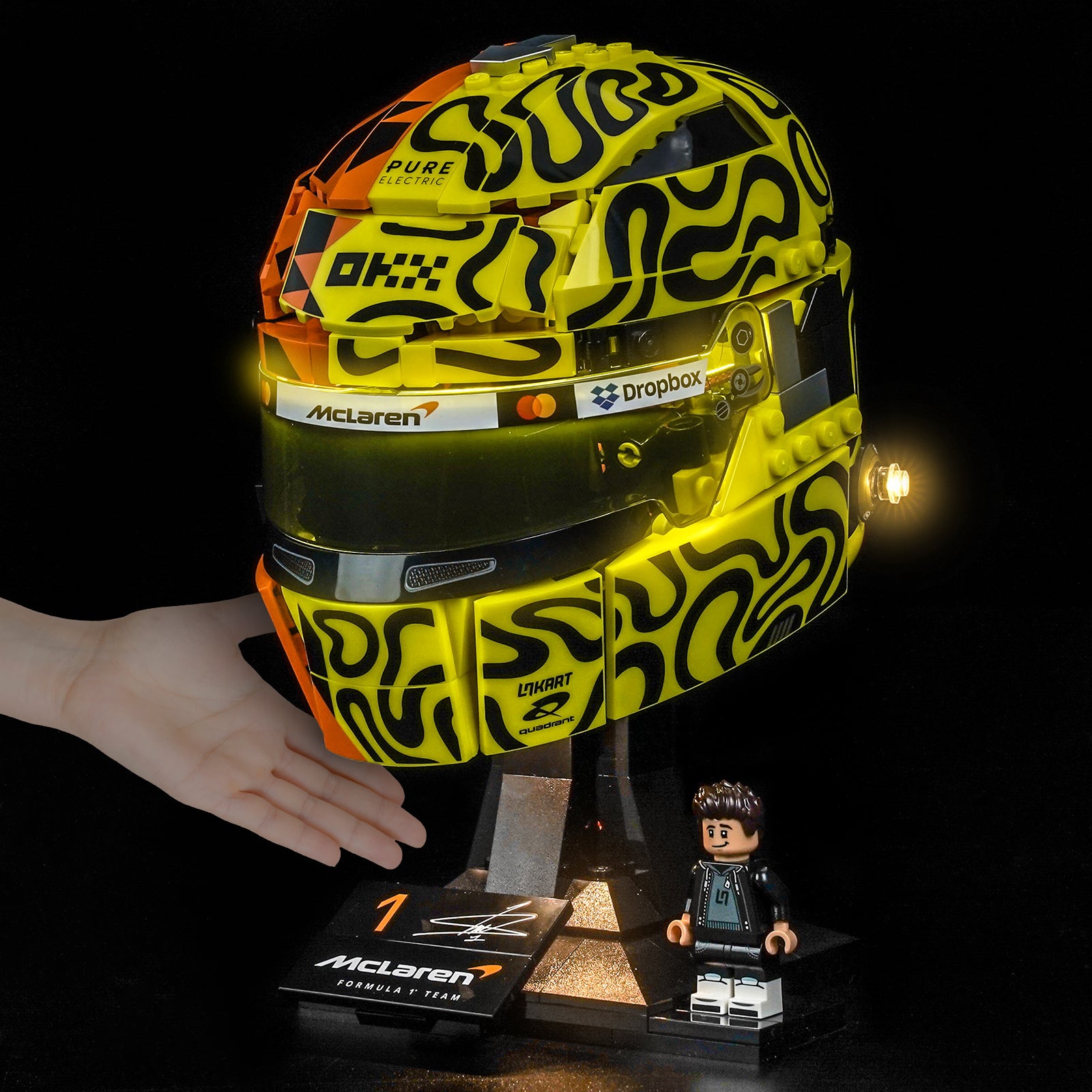BrickBling Light Kit for LEGO Editions McLaren Mastercard F1® Team Lando Norris Helmet 43023