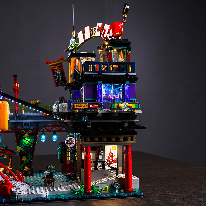 Kit d'éclairage BrickBling pour les marchés de LEGO Ninjago City 71799