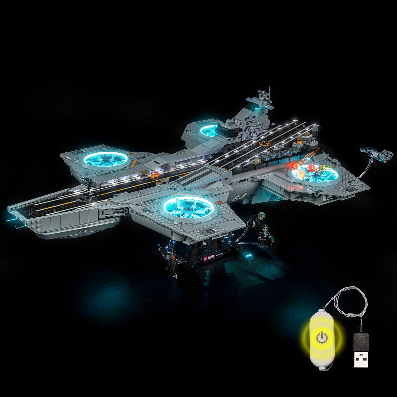 BrickBling Light Kit für LEGO Marvel S.H.I.E.L.D. Helicarrier 76354