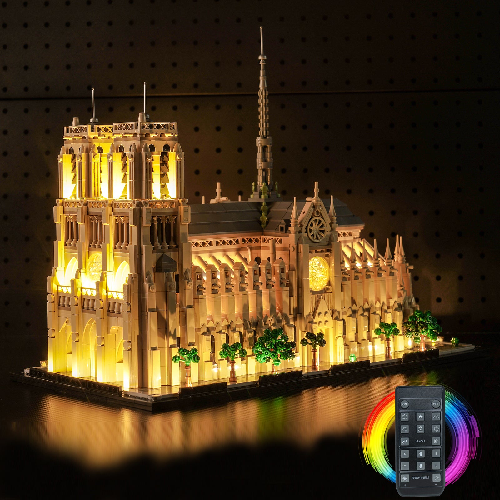BrickBling Light Kit for LEGO Architecture Notre-Dame de Paris 21061 Remote Control Version