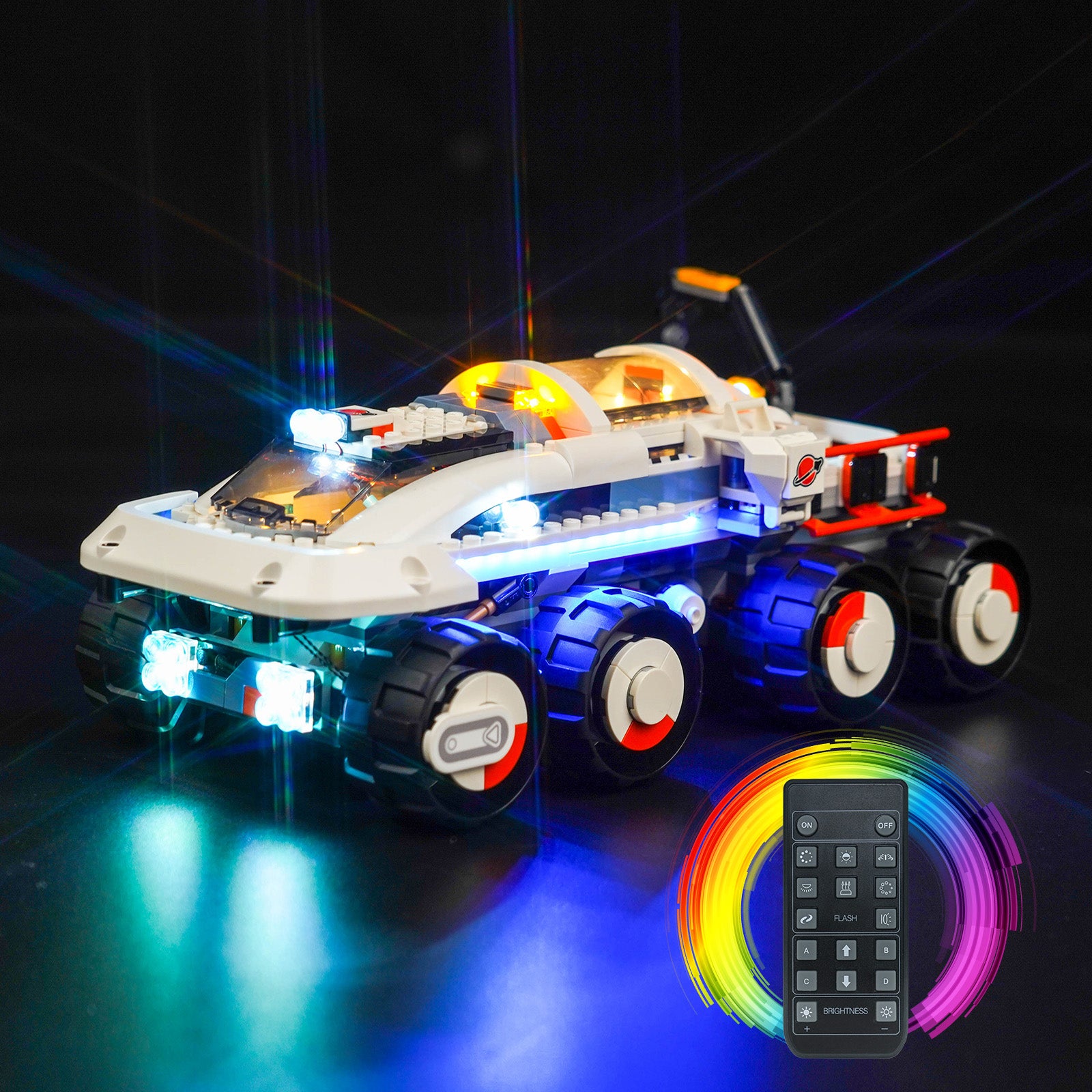 BrickBling Lichtset für LEGO City Command Rover und Kranlader 60432