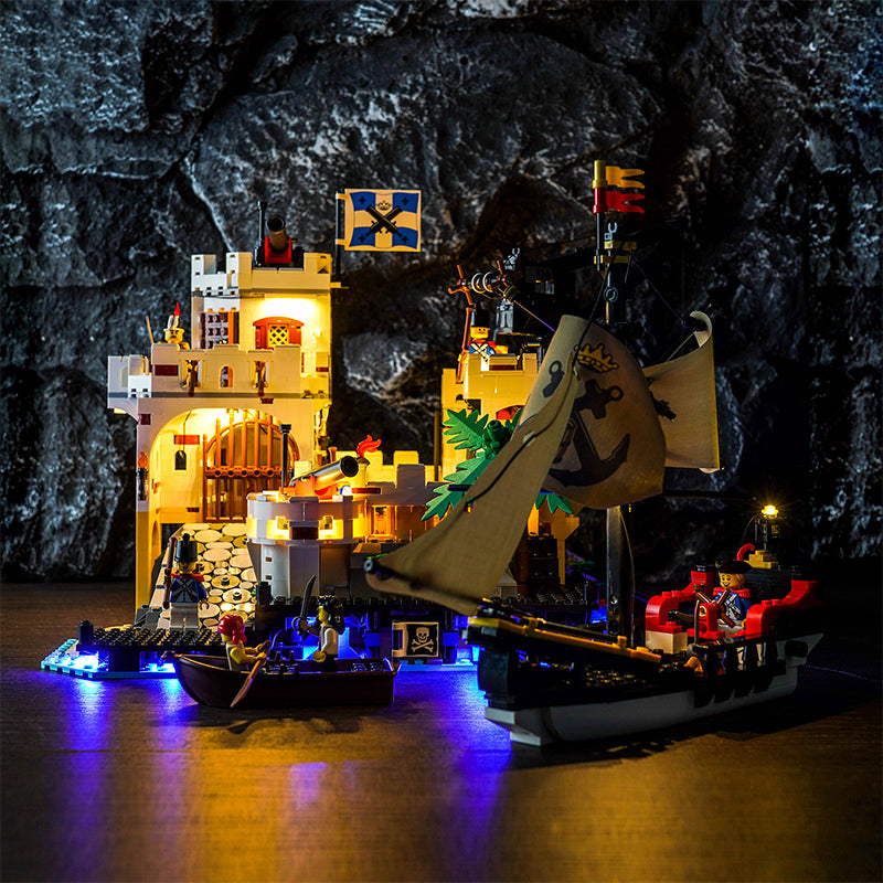 Kit d'éclairage BrickBling pour la forteresse LEGO Eldorado 10320