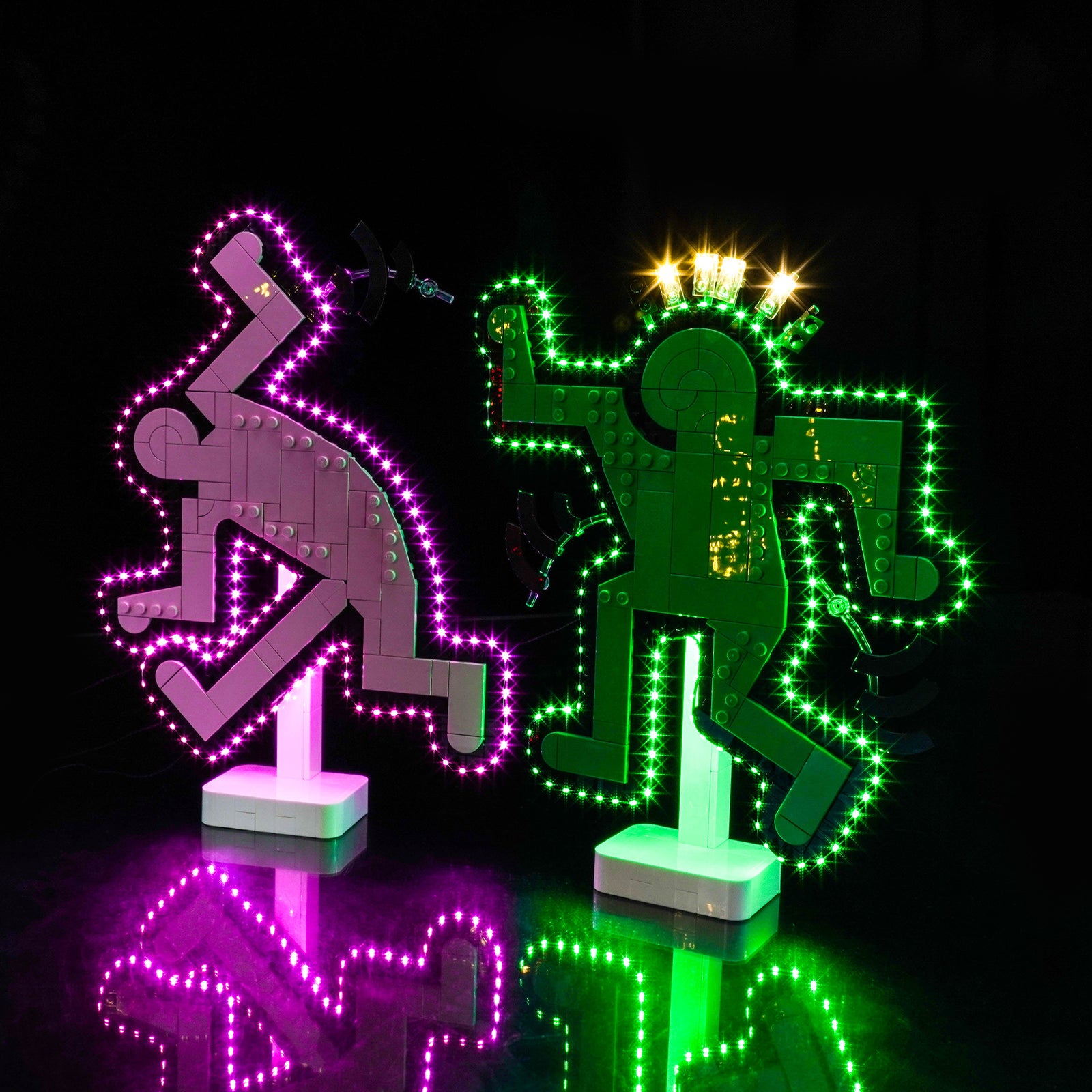 Kit d'éclairage BrickBling pour LEGO Art Keith Haring – Figurines dansantes 31216