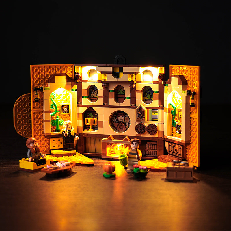 BrickBling Lichtset für LEGO Hufflepuff™ Hausbanner 76412