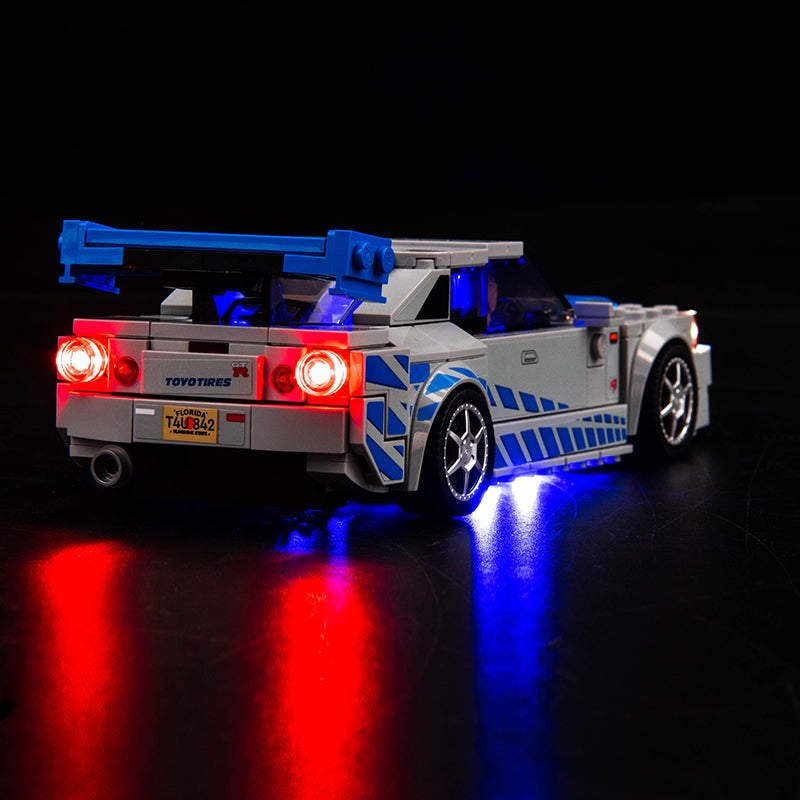  BrickBling LED Light Kit for Lego Speed Champions Fast &  Furious Nissan Skyline GT-R (R34) Toy Car Building Set, Blue Underglow  Lights for Lego 76917 (No Model) : Toys & Games