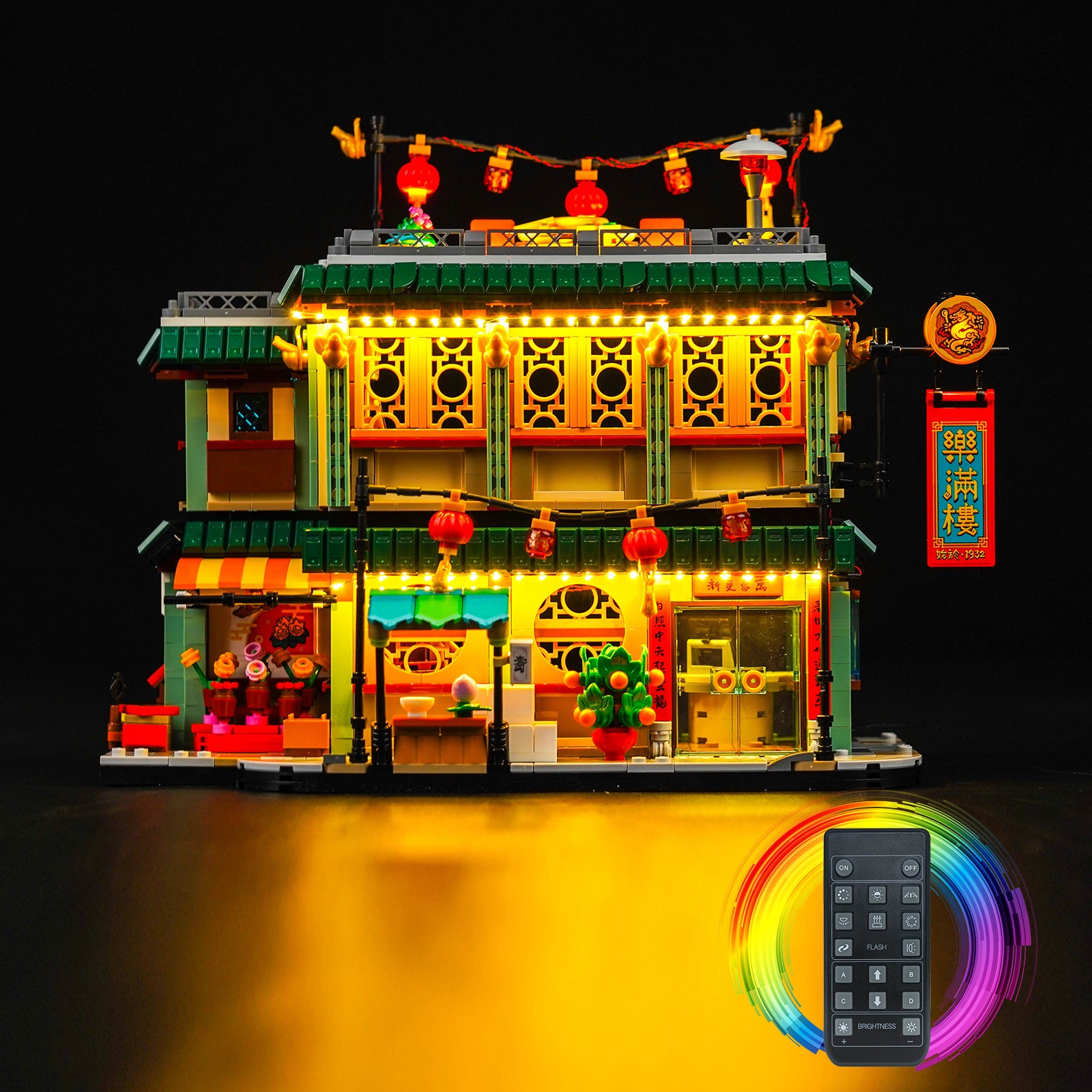 BrickBling Light Kit for LEGO Family Reunion Celebration 80113 Remote Control Version