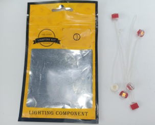 A02551 Bande lumineuse COB blanc chaud (coupée en 6 sections à une extrémité sans fil) Accessoire pour kit d'éclairage BrickBling pour LEGO Architecture Notre-Dame de Paris 21061