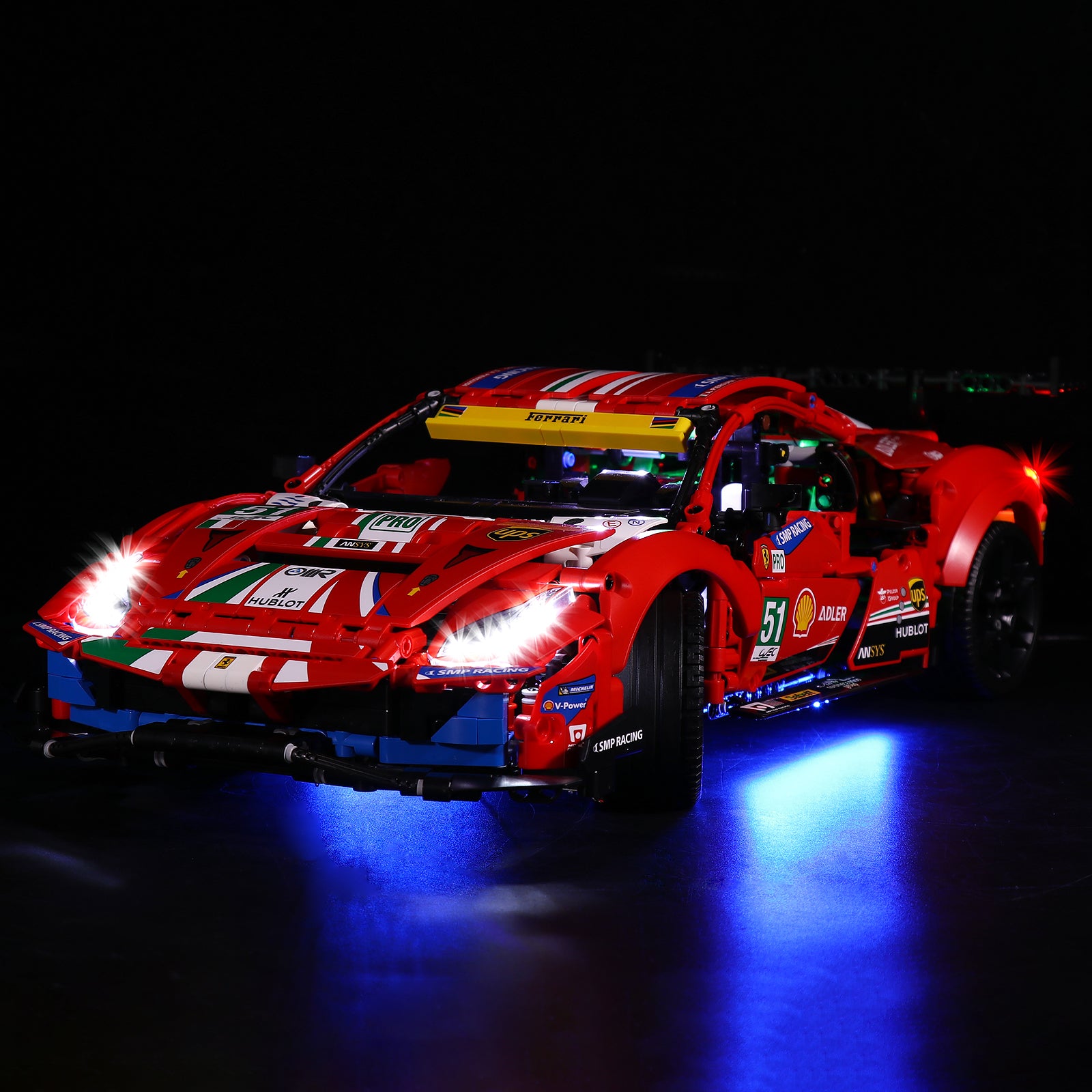 BrickBling Lichtset für LEGO Ferrari 488 GTE „AF Corse #51“ 42125