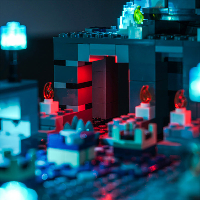 BrickBling Lichtset für LEGO Minecraft The Deep Dark Battle Playset 21246