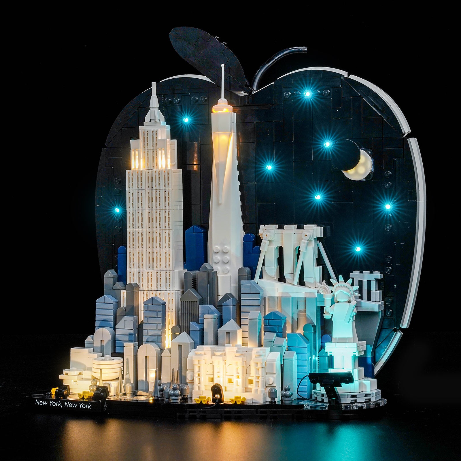 Kit d'éclairage BrickBling pour LEGO Architecture New York City – La Grosse Pomme 21066