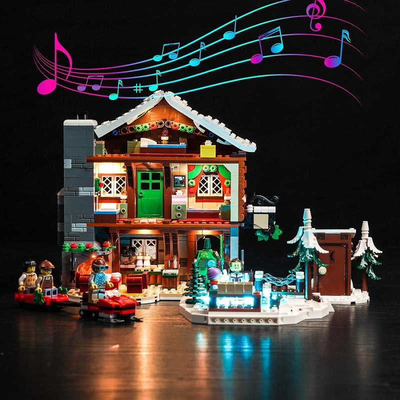 BrickBling Light Kit for LEGO Alpine Lodge Winter Village Set 10325 Music Version