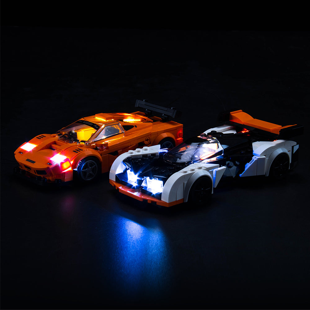 BrickBling Lichtset für LEGO Speed ​​Champions McLaren Solus GT &amp; McLaren F1 LM 76918