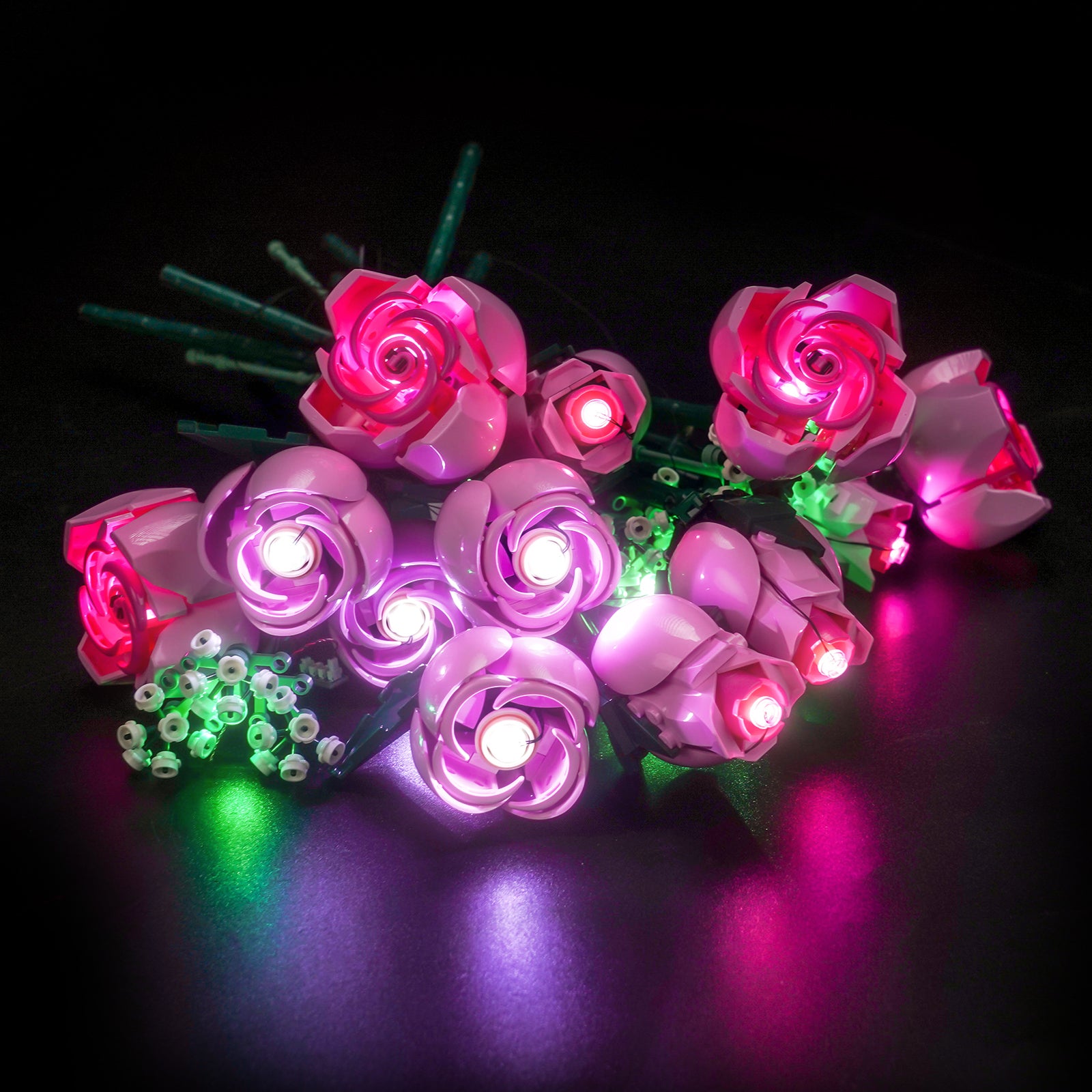 BrickBling Light Kit for LEGO The Botanical Collection Bouquet of Pink Roses 10374