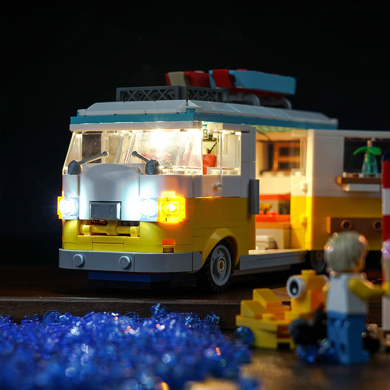 Kit d'éclairage BrickBling pour le camping-car de plage LEGO 31138