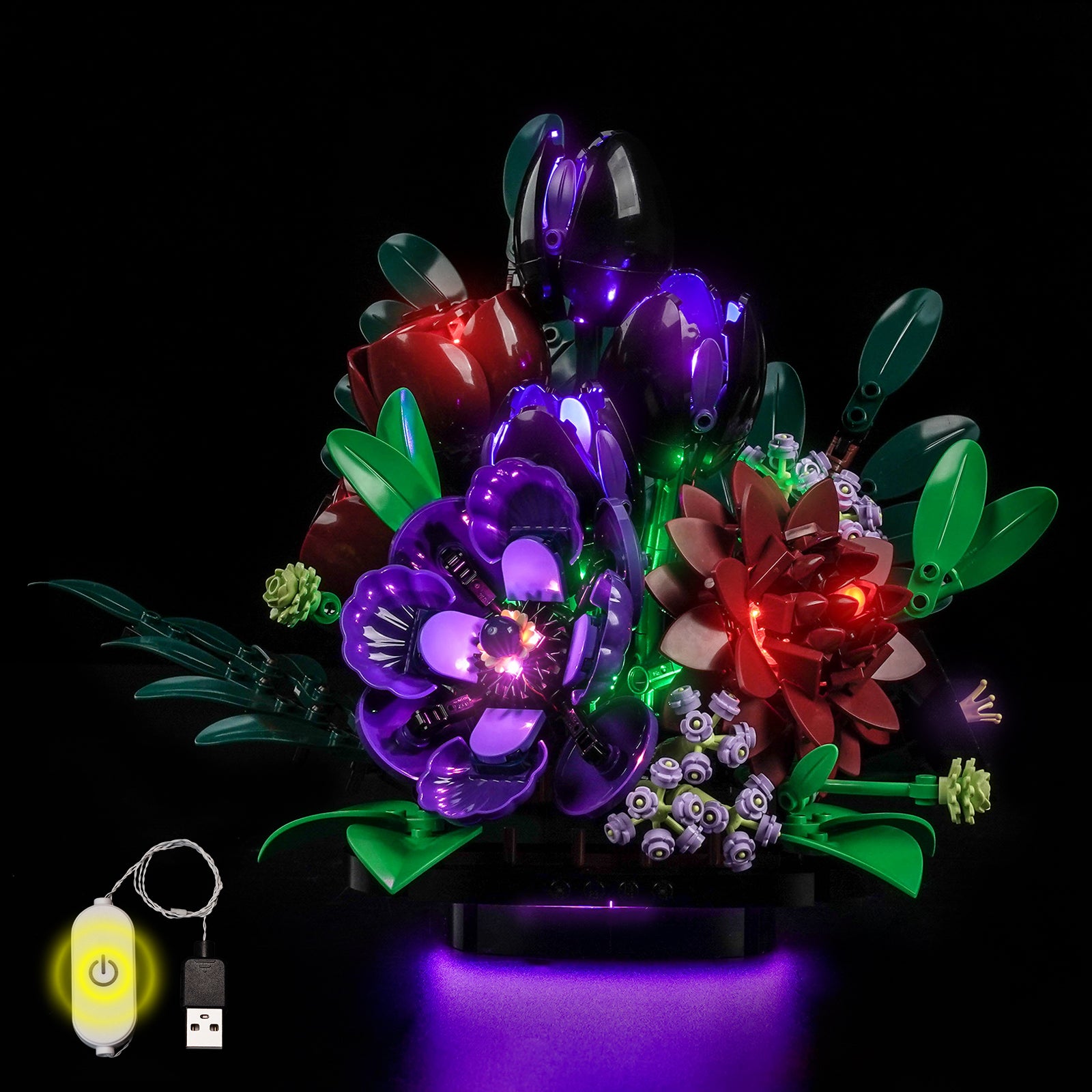 BrickBling Light Kit für LEGO Botanicals Dunkles Blumenarrangement 11513