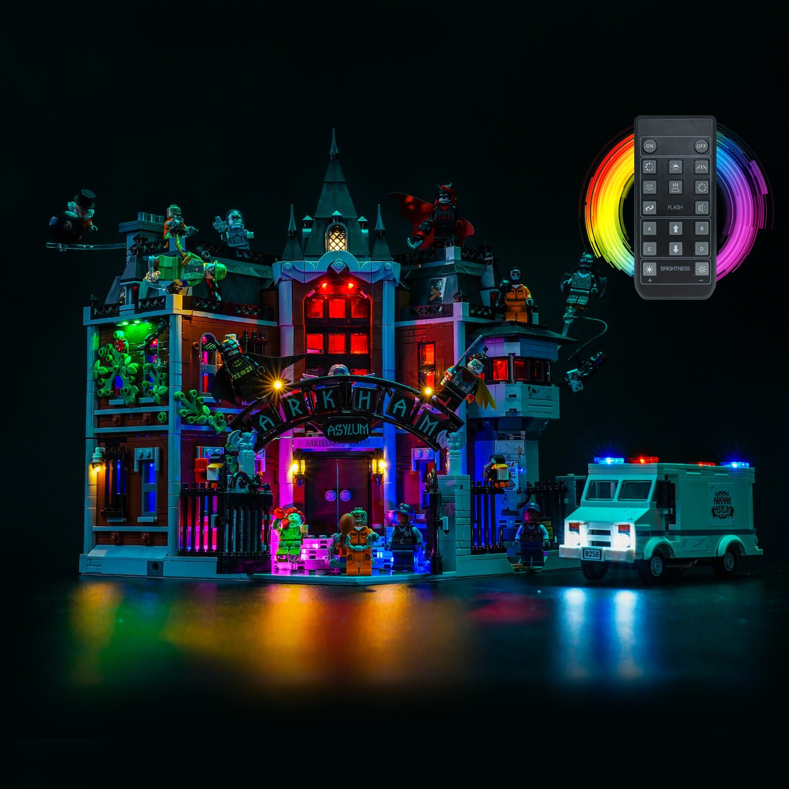 BrickBling LED Light Kit for LEGO Batman Arkham Asylum 76300 Remote Control Version