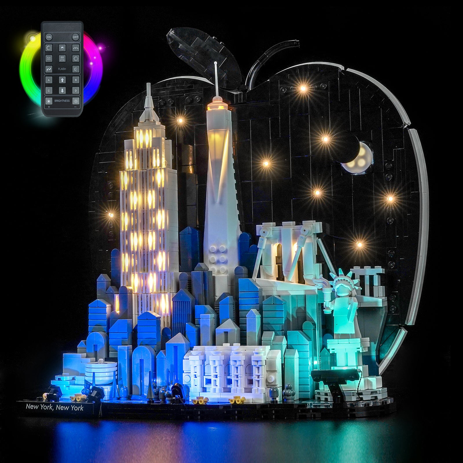 BrickBling Light Kit for LEGO Architecture New York City – The Big Apple 21066 Premium Version