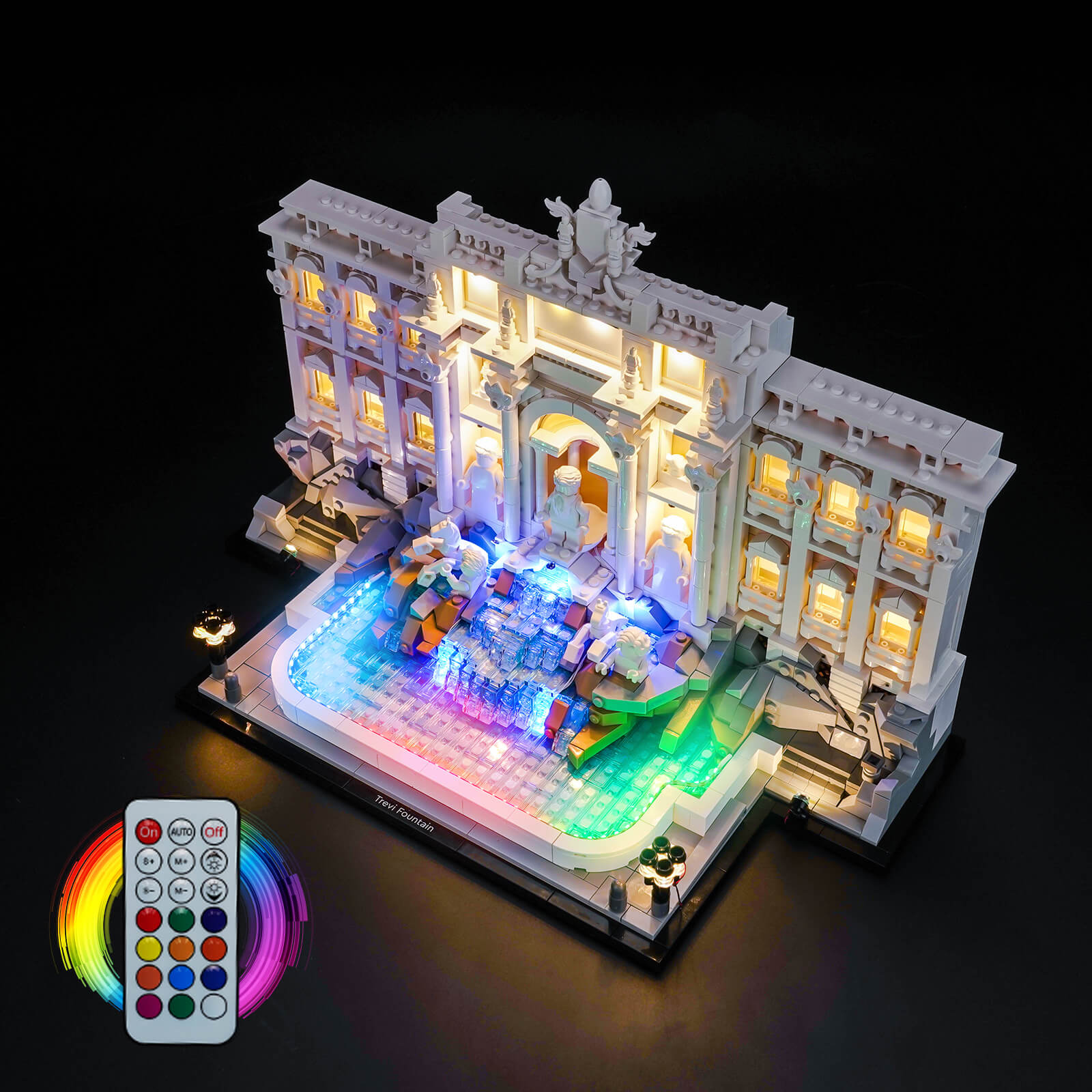 BrickBling Light Kit for LEGO Architecture Trevi Fountain 21062 
RGB Remote Control Version