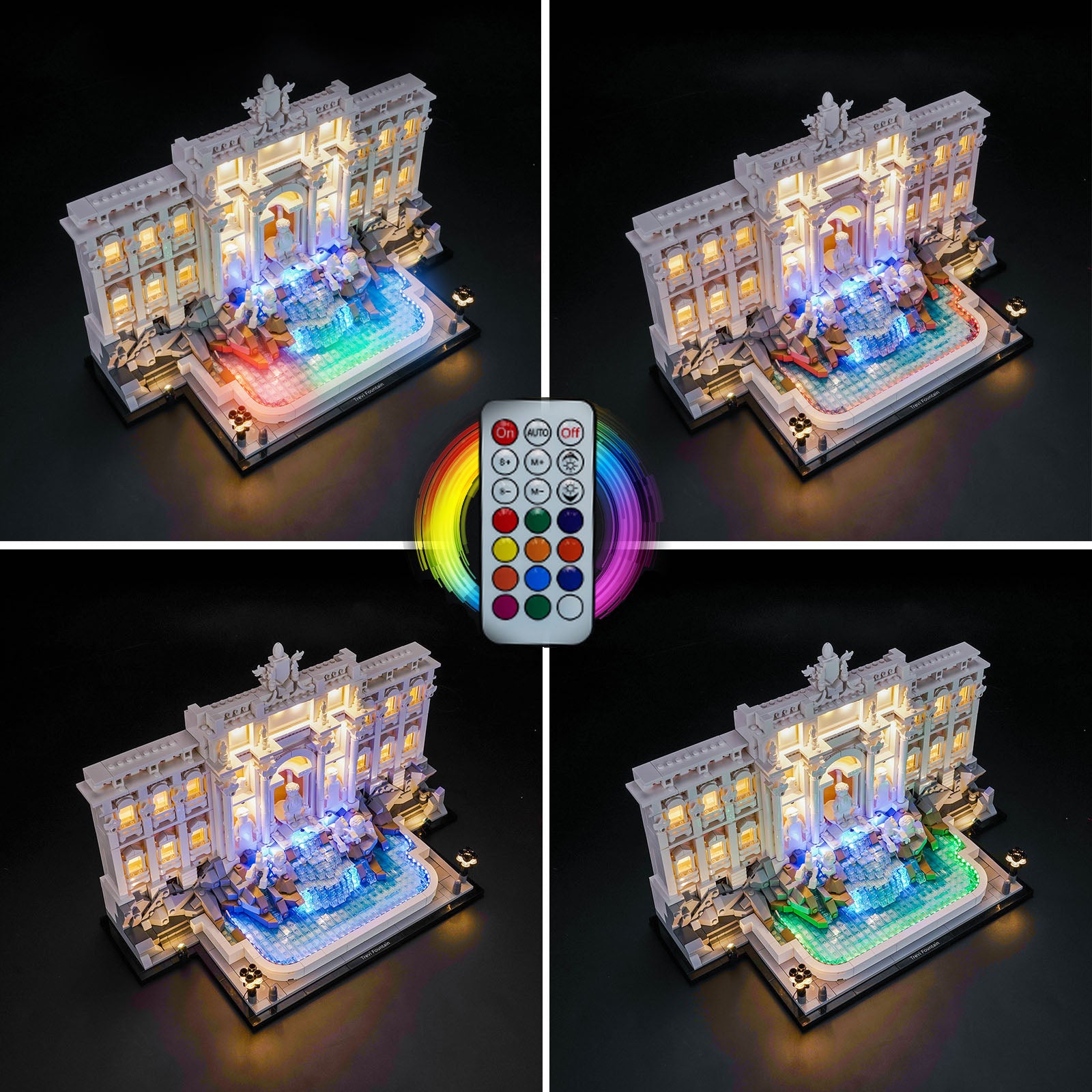 BrickBling Light Kit for LEGO Architecture Trevi Fountain 21062 
RGB Remote Control Version