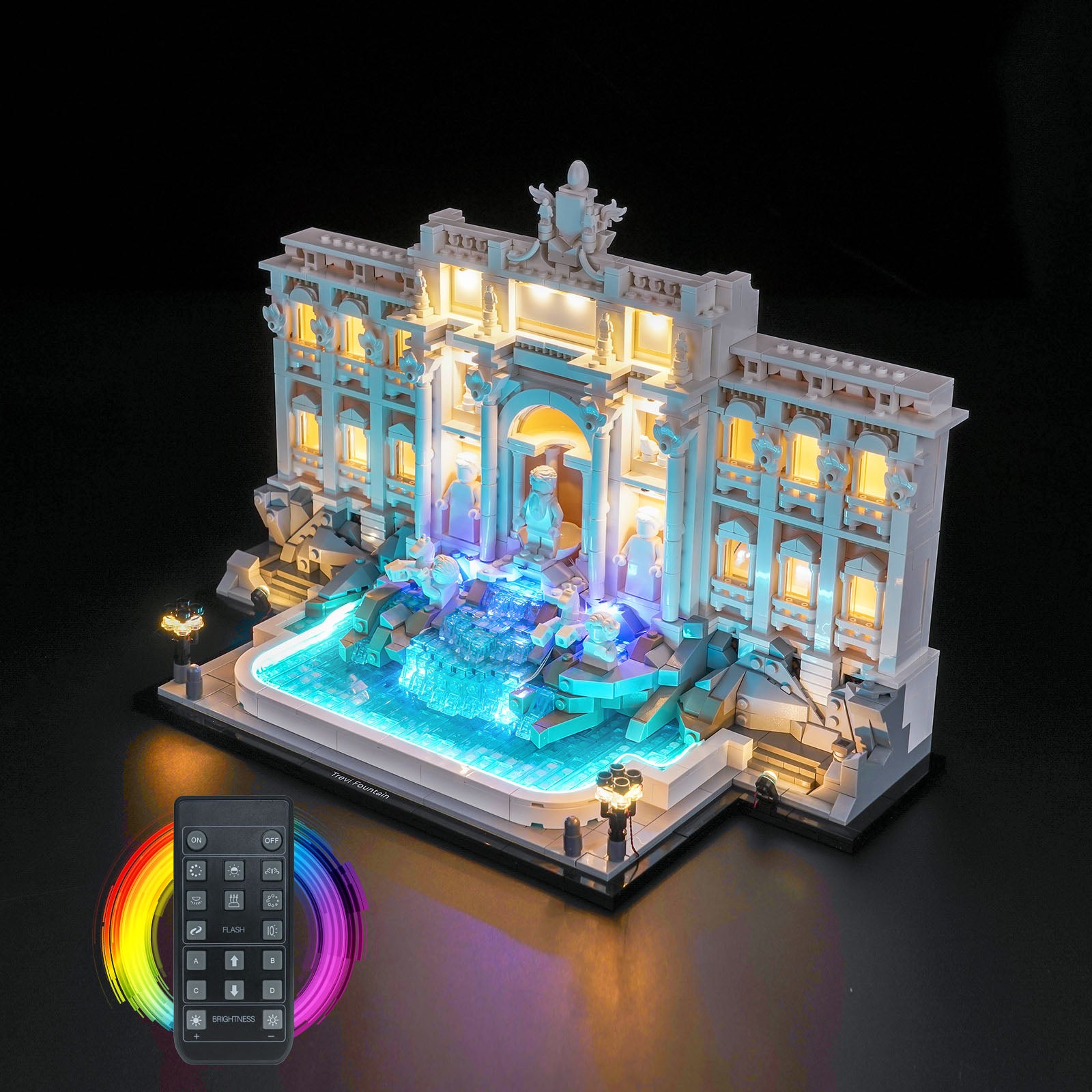 BrickBling Light Kit for LEGO Architecture Trevi Fountain 21062 
Remote Control Version