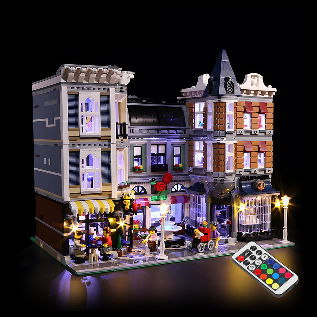 BrickBling Light Kit for LEGO Assembly Square 10255 RGB Remote Control Version