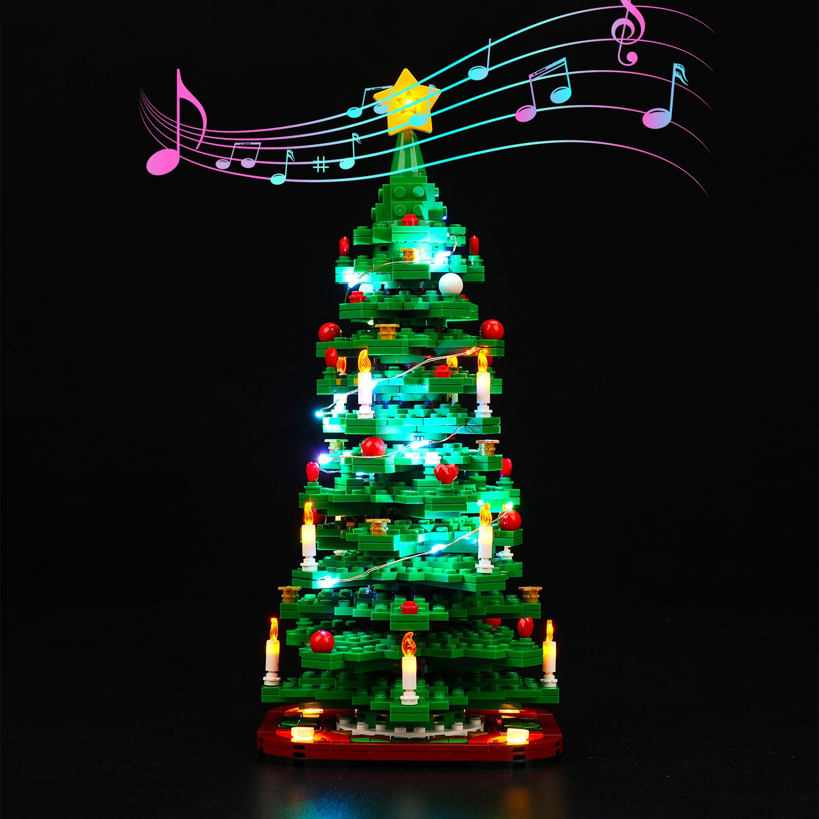 BrickBling Light Kit for LEGO Christmas Tree Building 40573 Music Version
