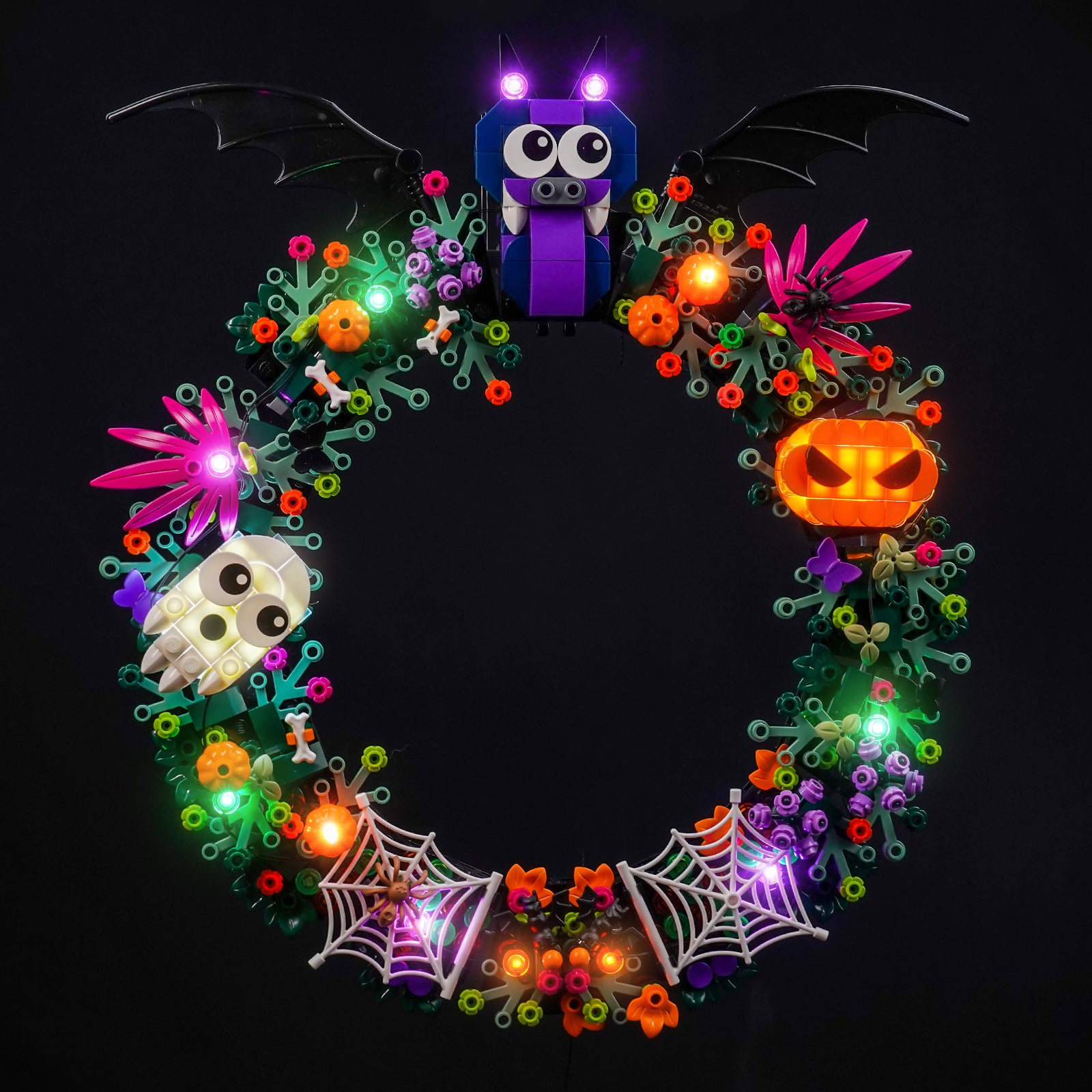 BrickBling Light Kit for LEGO Halloween Wreath 40825 Upgraded Version
