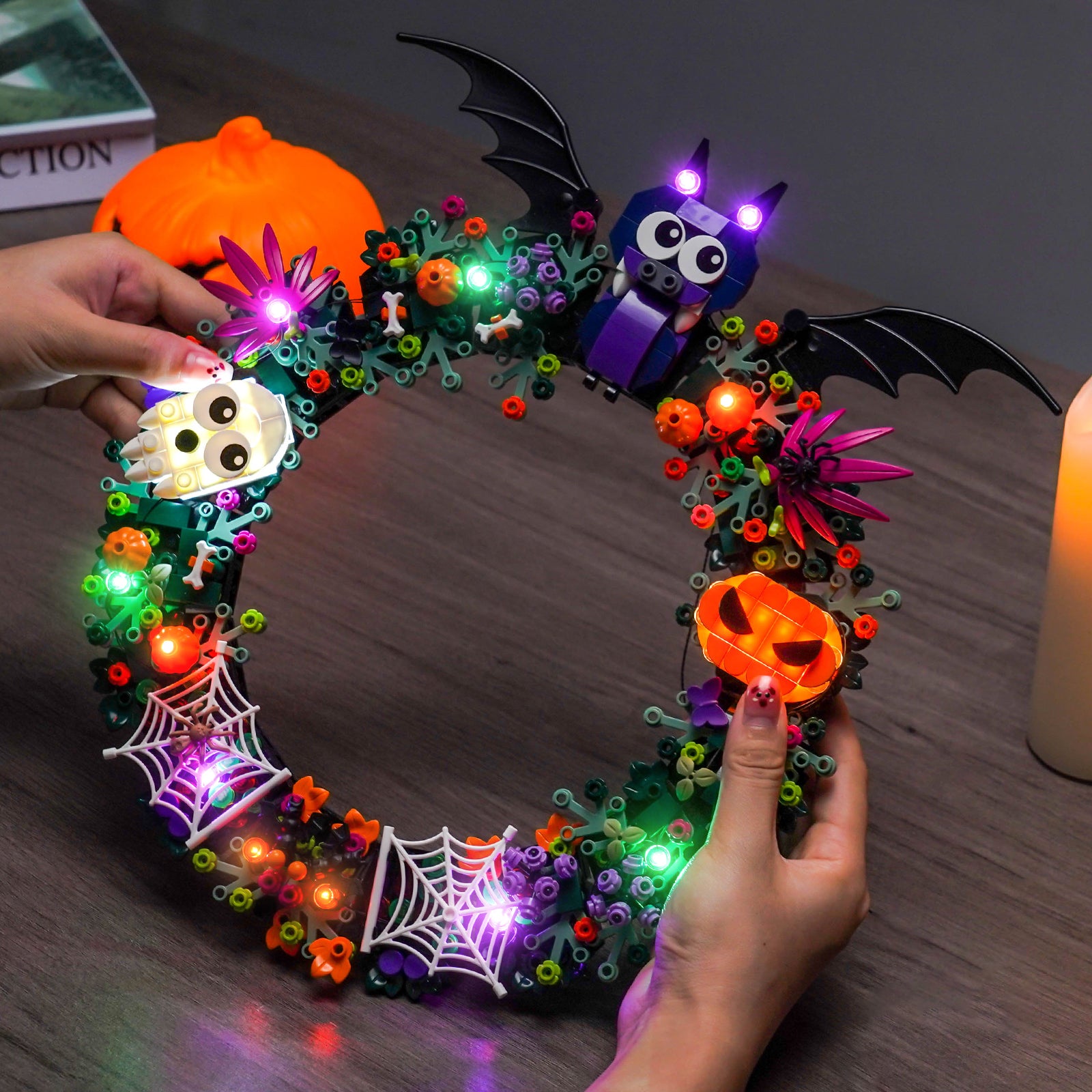 BrickBling Light Kit for LEGO Halloween Wreath 40825 Upgraded Version