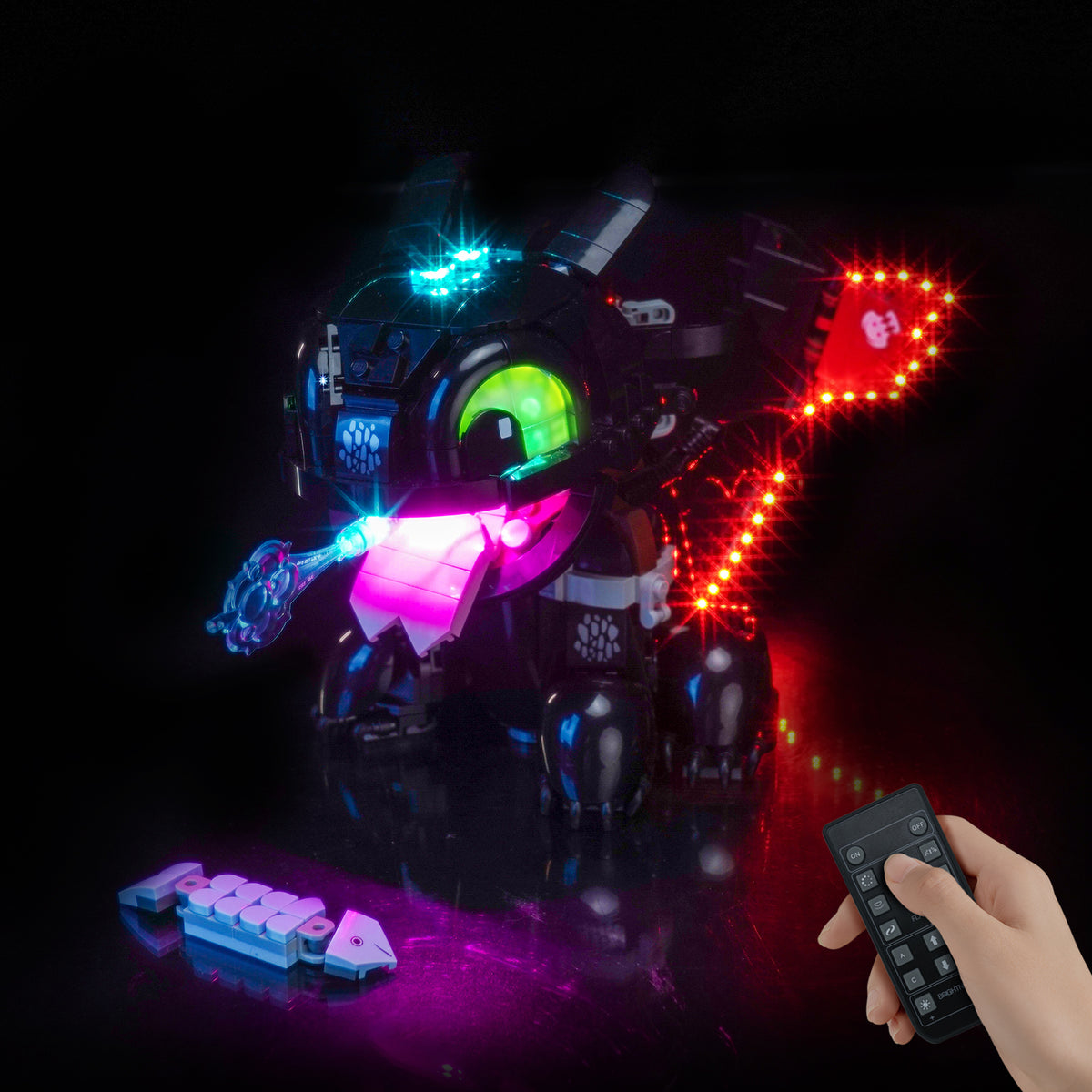 BrickBling Light Kit for LEGO Icons How to Train Your Dragon Toothless 10375 Upgraded Remote Version