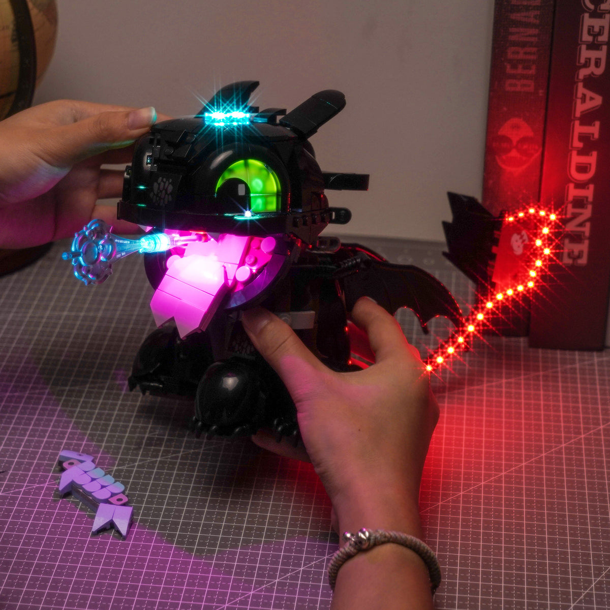 BrickBling Light Kit for LEGO Icons How to Train Your Dragon Toothless 10375 Upgraded Remote Version