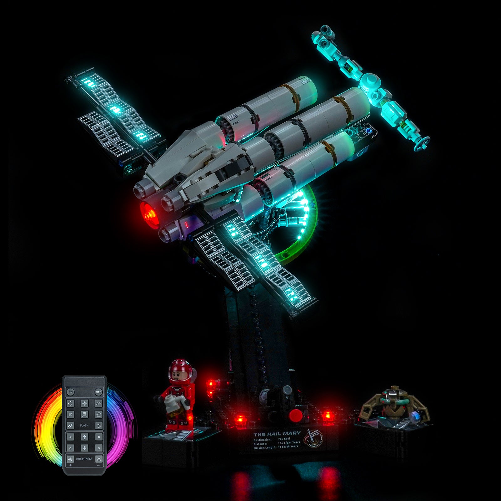 BrickBling Light Kit for LEGO Icons Project Hail Mary 11389 Remote Control Version