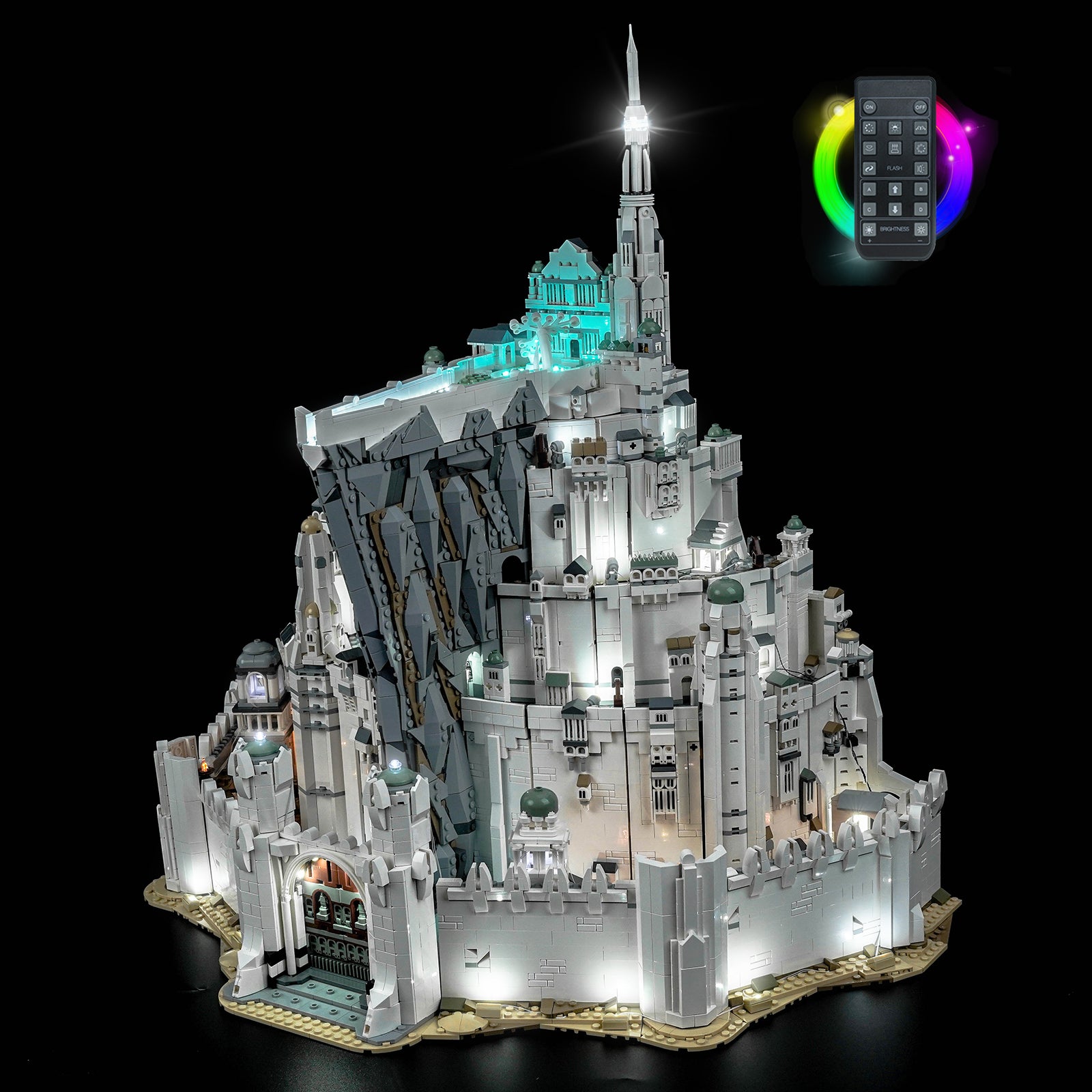 BrickBling Light Kit for LEGO Icons The Lord of the Rings: Minas Tirith™ 11377  Holy Light Remote Control Version