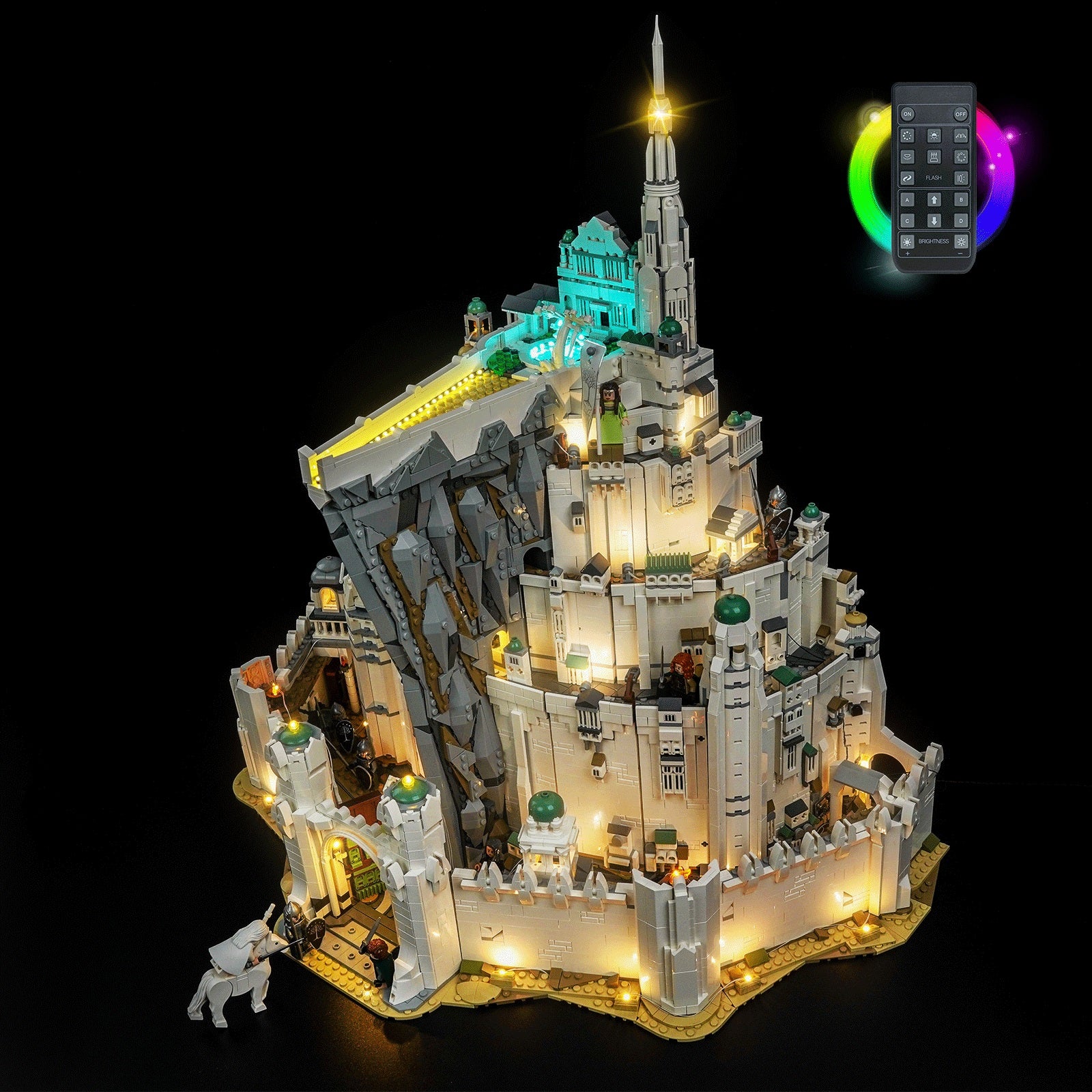 BrickBling Light Kit for LEGO Icons The Lord of the Rings: Minas Tirith™ 11377 Remote Control Version
