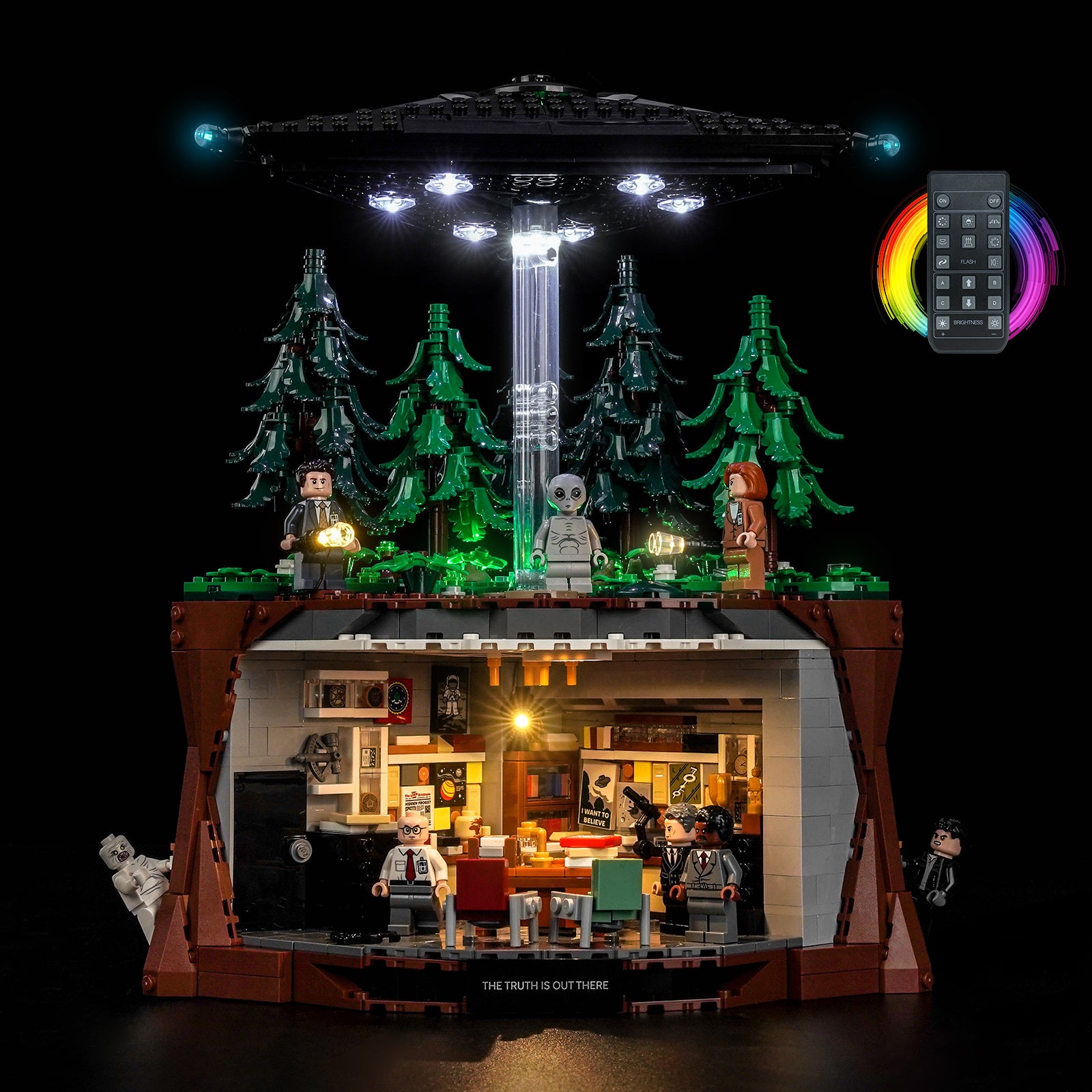 BrickBling Light Kit for LEGO Ideas The X-Files 21369 Remote Control Version