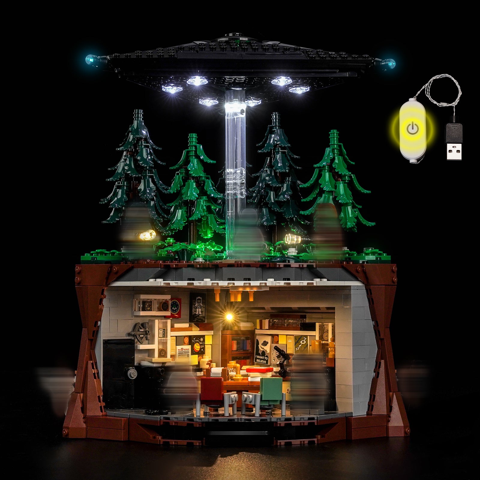 BrickBling Light Kit for LEGO Ideas The X-Files 21369 Touch Switch Version
