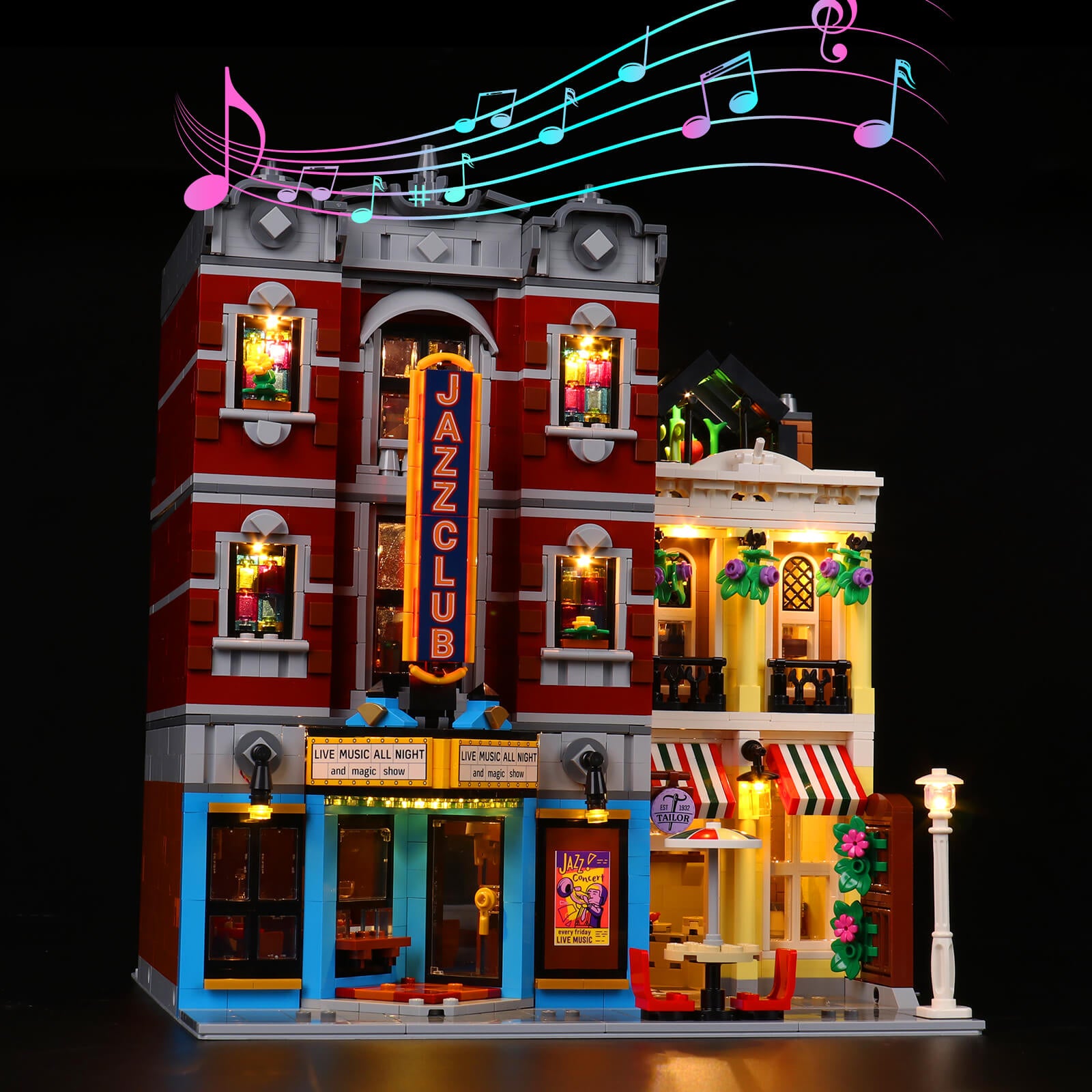 BrickBling Light Kit for LEGO Jazz Club 10312 Music Version