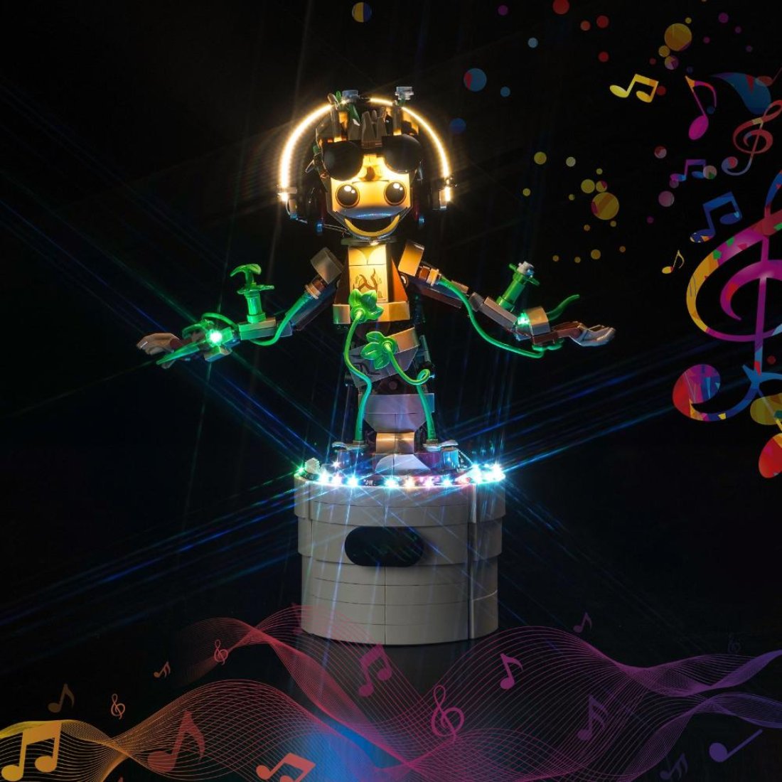 BrickBling Light Kit for LEGO Marvel Dancing Groot 76297 Music Version