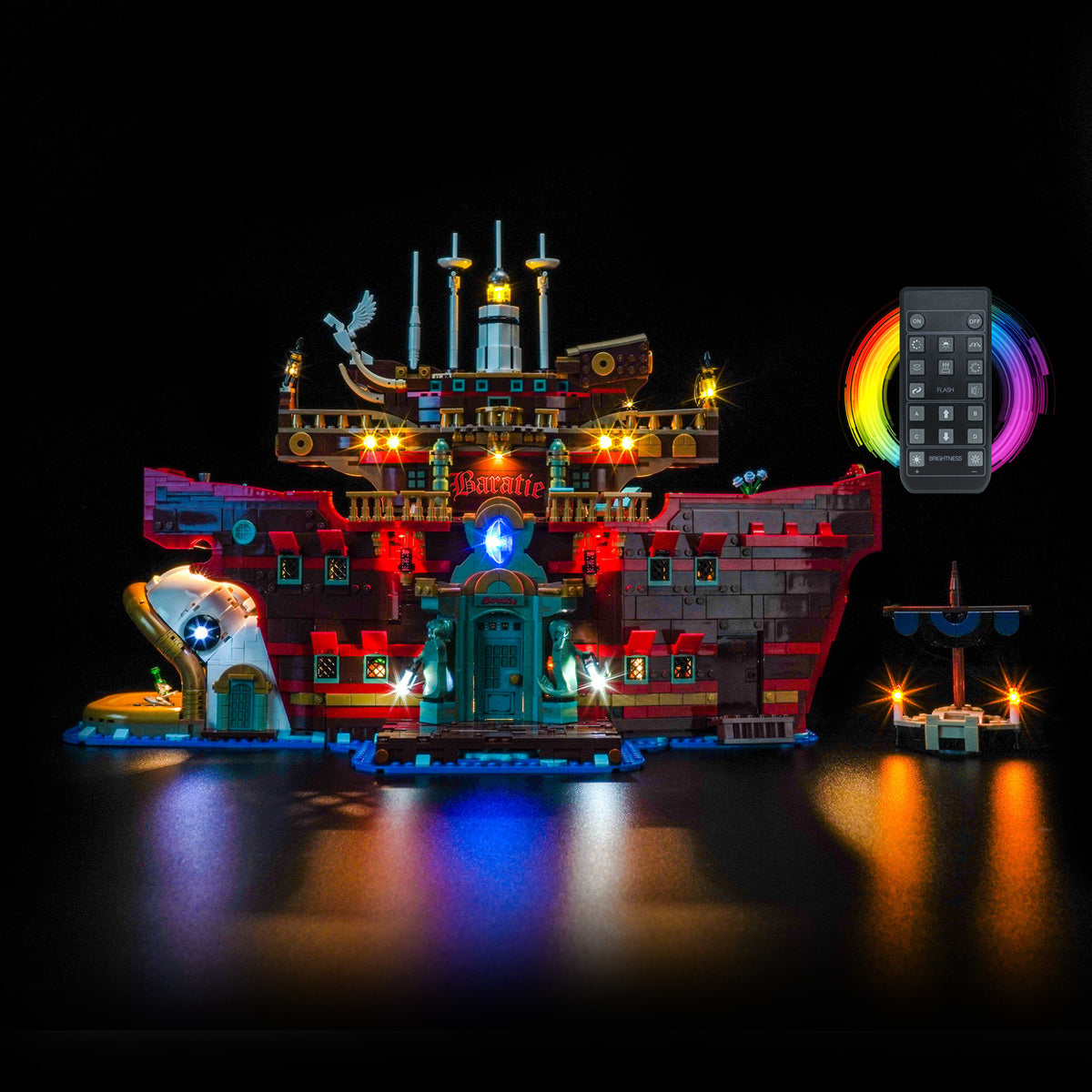 BrickBling Light Kit for LEGO One Piece The Baratie Floating Restaurant 75640 Remote Control Version