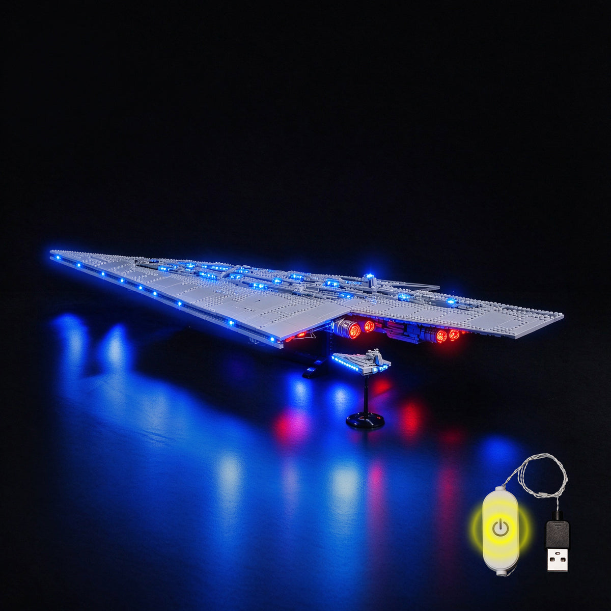 BrickBling Light Kit for LEGO Star Wars Executor Super Star Destroyer 75457  Touch Switch Version