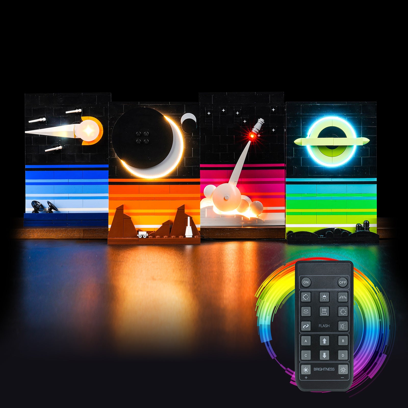 BrickBling Light Kit for LEGO Tales of The Space Age 21340 Remote Control Version