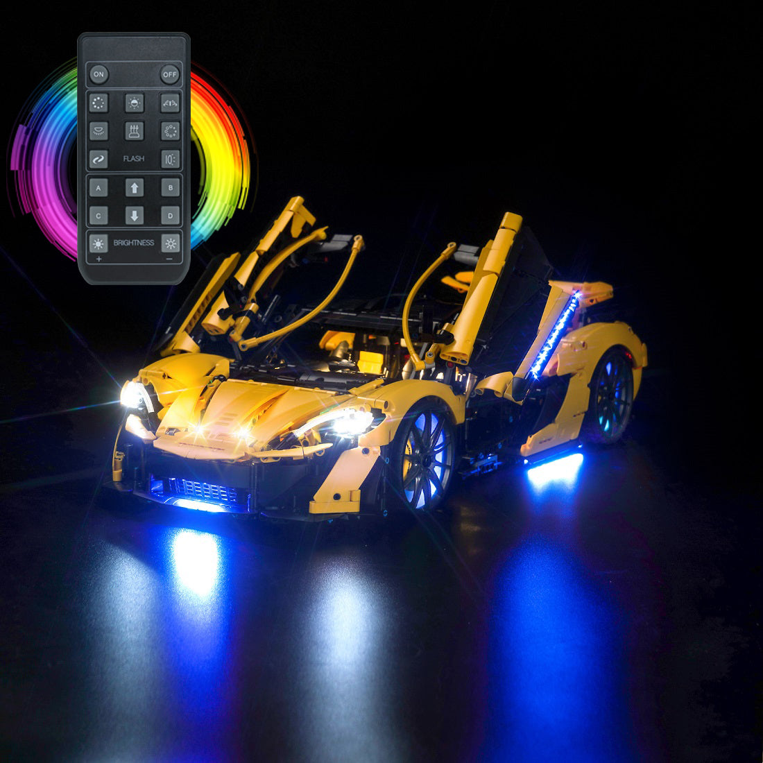 BrickBling Light Kit for LEGO Technic McLaren P1 42172 Remote Control Version