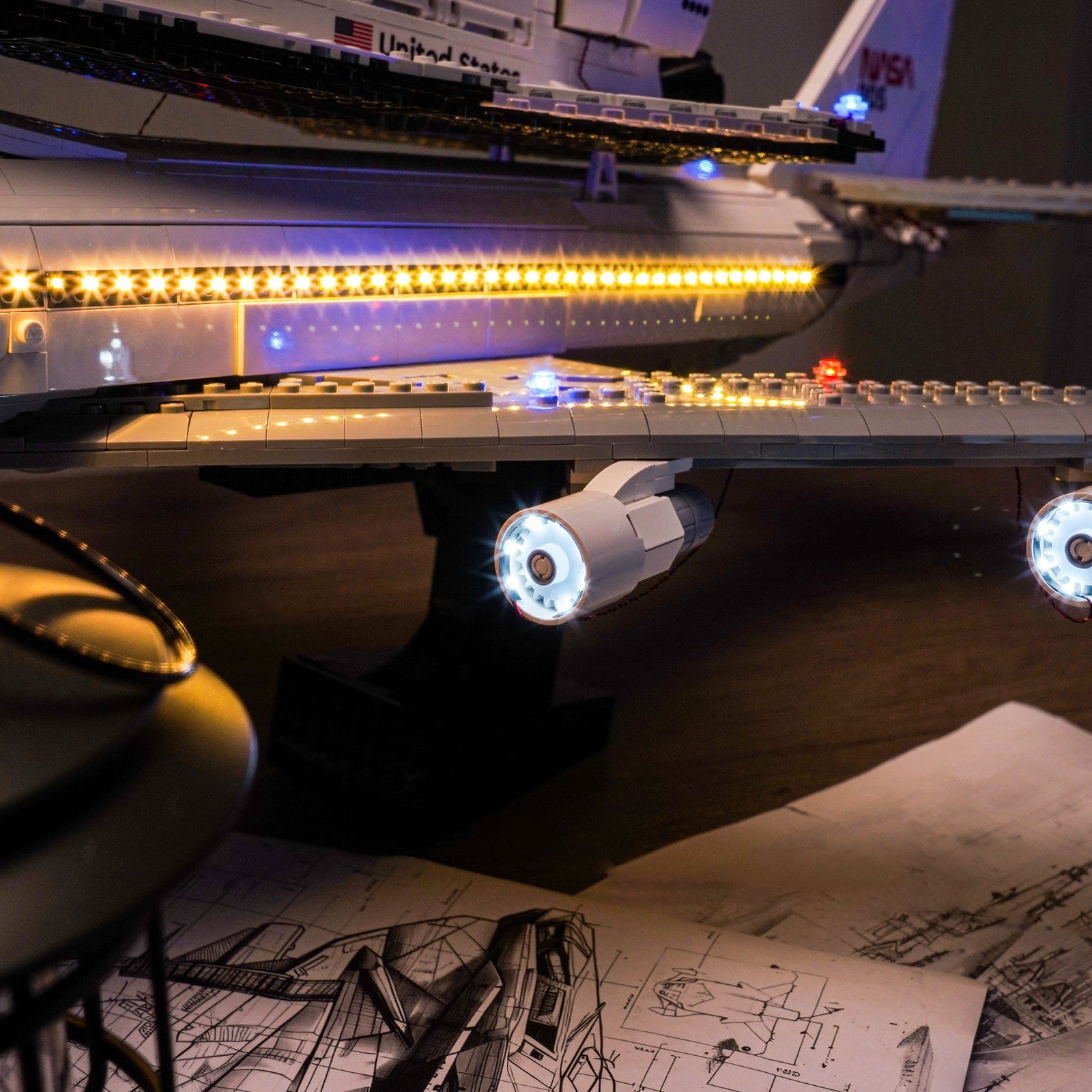 BrickBling Light Kit for LEGO Icons Shuttle Carrier Aircraft 10360 Plus Version