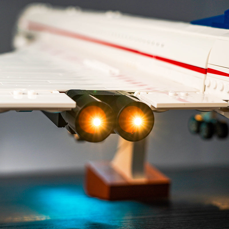 YEABRICKS Kit Luci A LED Per LEGO 10318 Icons Concorde - Set Illuminazione (Solo Luci, Modello Escluso)