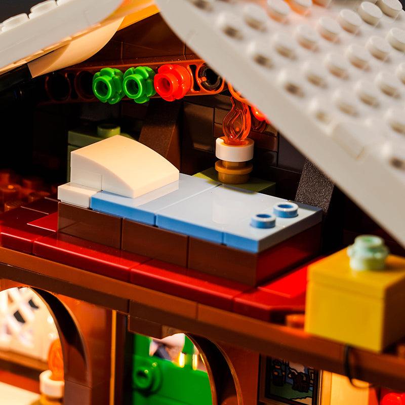 Kit d'éclairage BrickBling pour ensemble de village d'hiver LEGO Alpine Lodge 10325 version RC