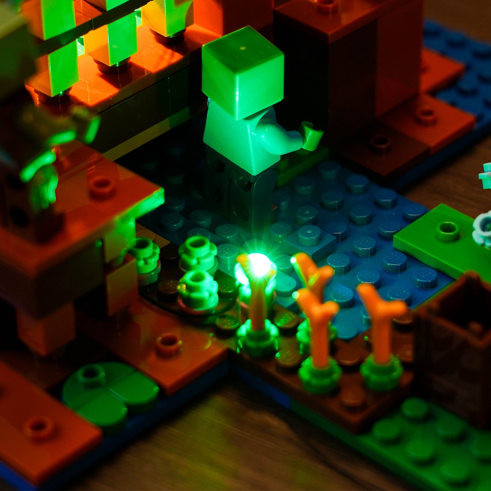 BrickBling Light Kit for LEGO Minecraft The Frog House 21256
