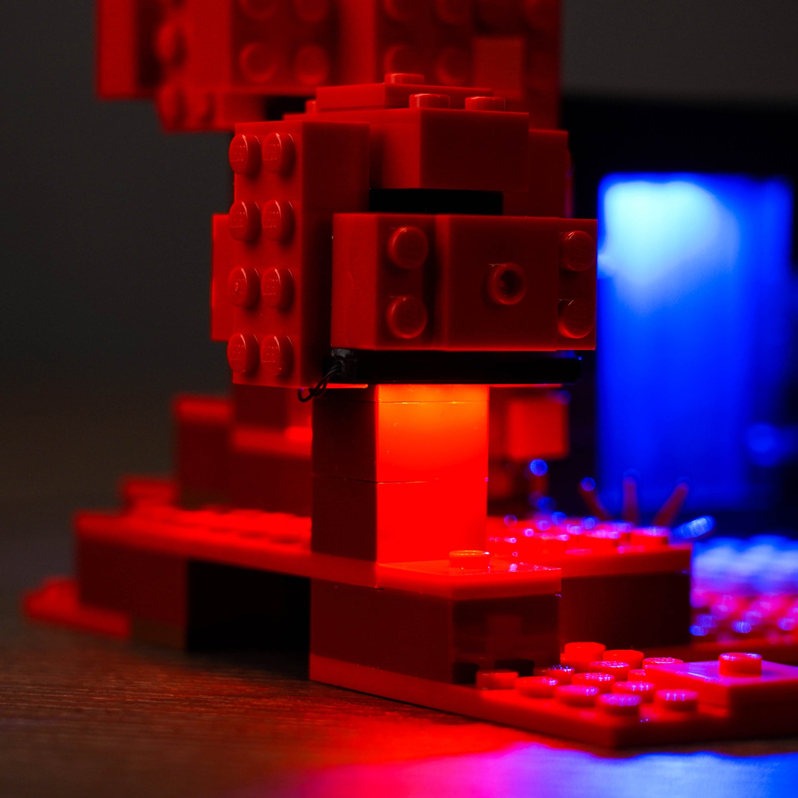 Kit d'éclairage BrickBling pour LEGO Minecraft L'embuscade du portail du Nether 21255