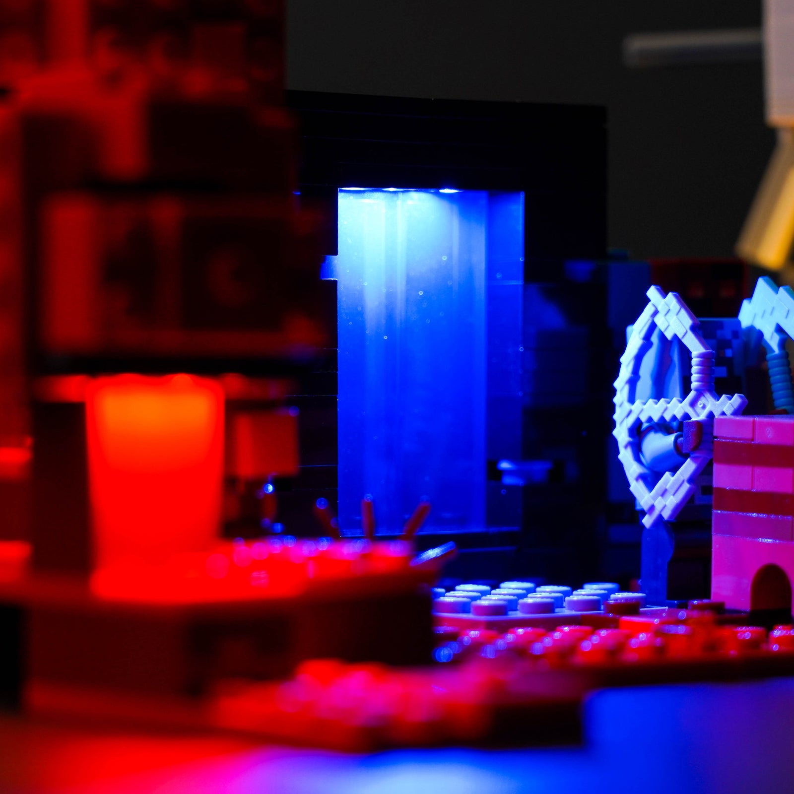 Kit d'éclairage BrickBling pour LEGO Minecraft L'embuscade du portail du Nether 21255