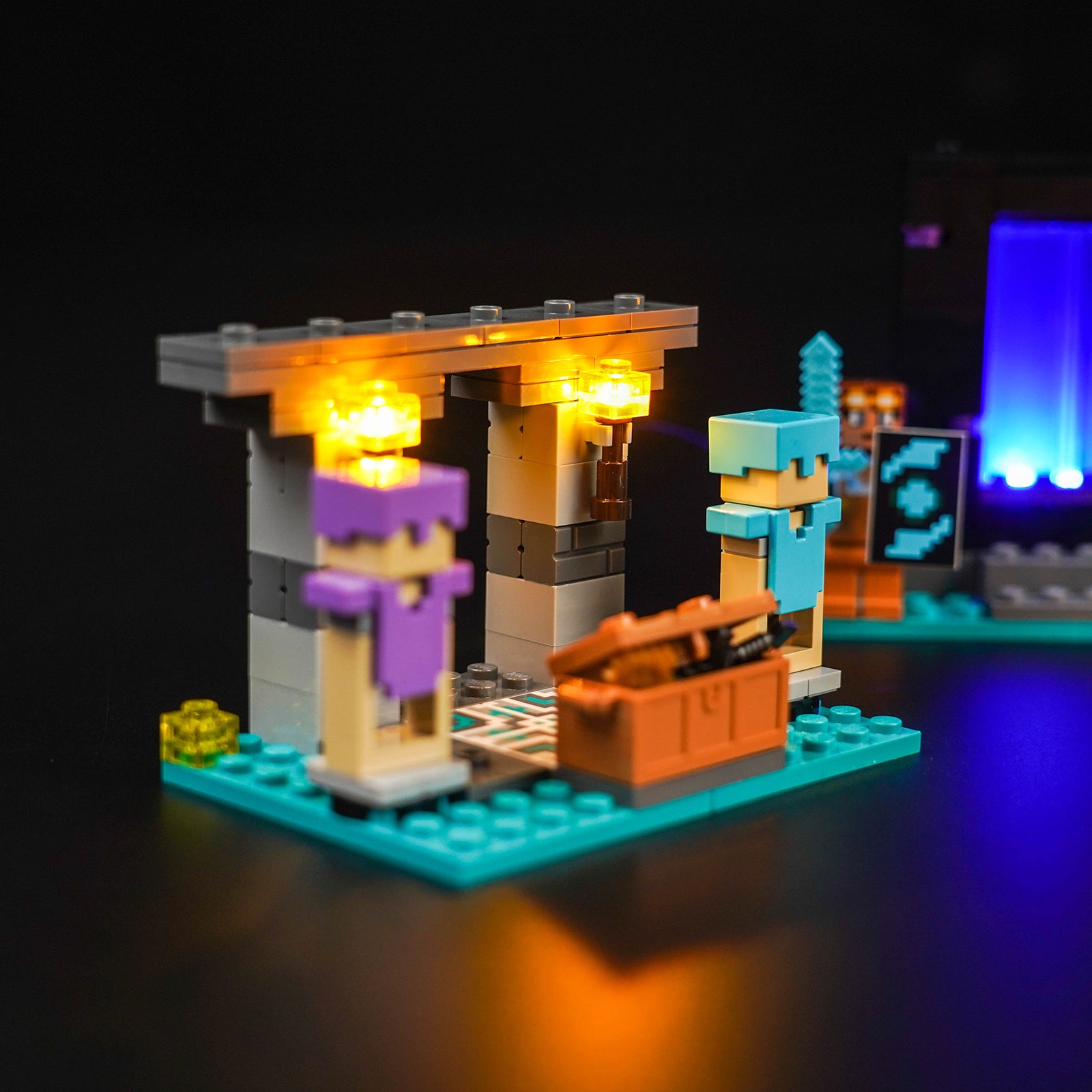 BrickBling Lichtset für LEGO Minecraft The Armory 21252
