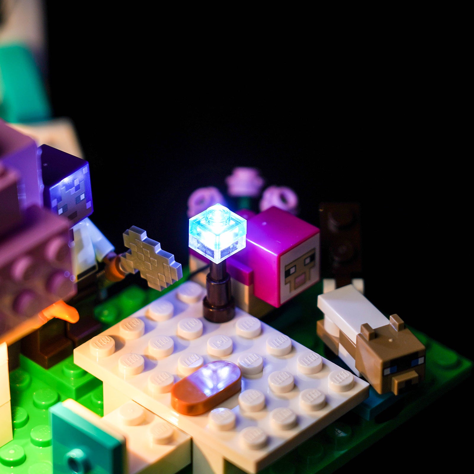 Kit d'éclairage BrickBling pour LEGO Minecraft Le sanctuaire animalier 21253